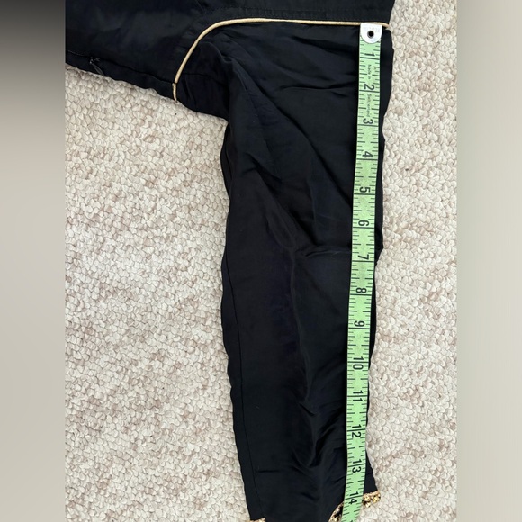 Black Anarkali with Floral Chunni and Pajami - Picture 4 of 16